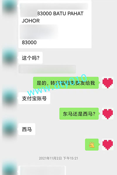马来西亚Malaysia打胎药哪里可以买到？微信聊天记录截图